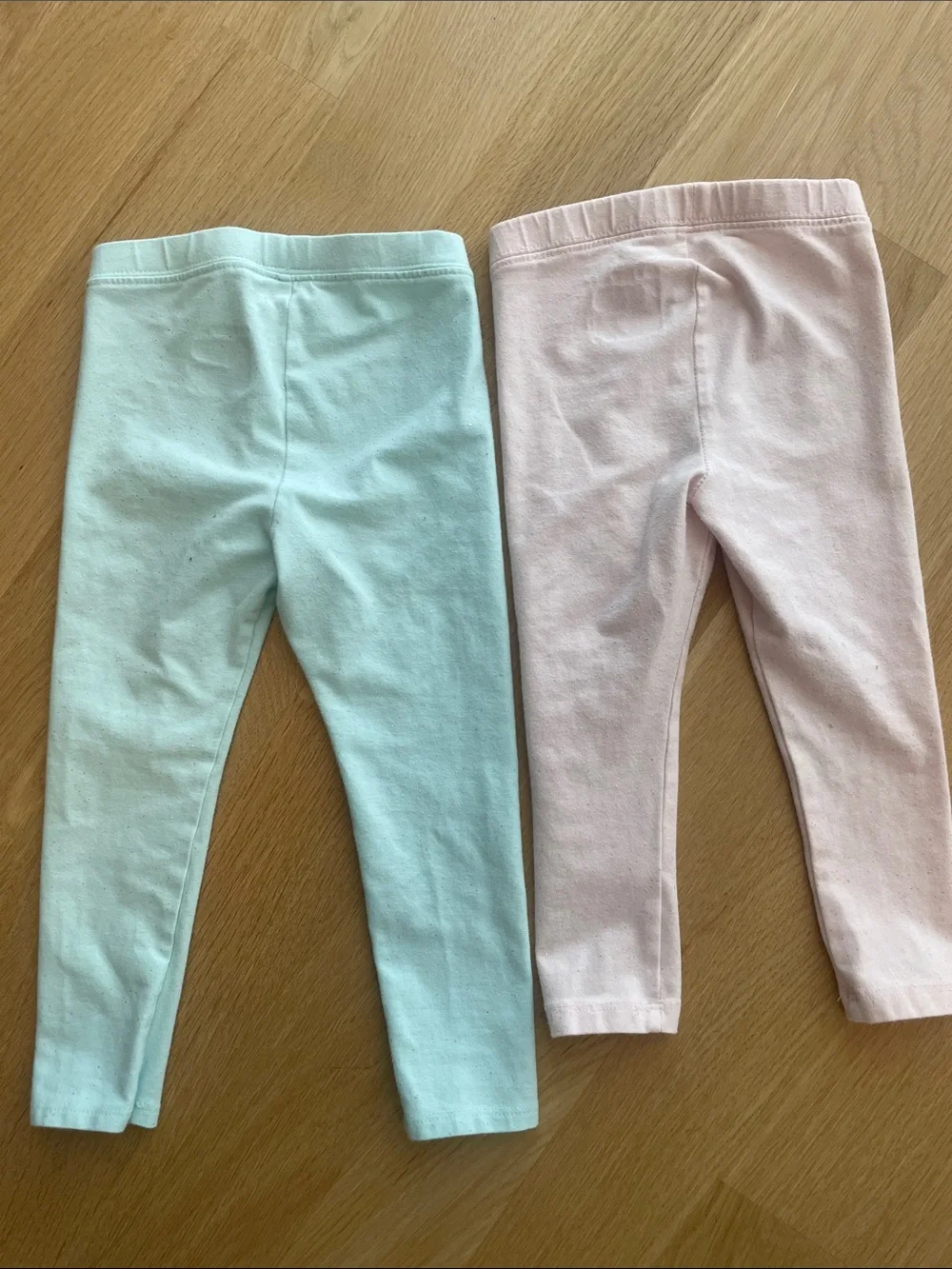 Cat & Jack Mint and Light Pink Kids Leggings